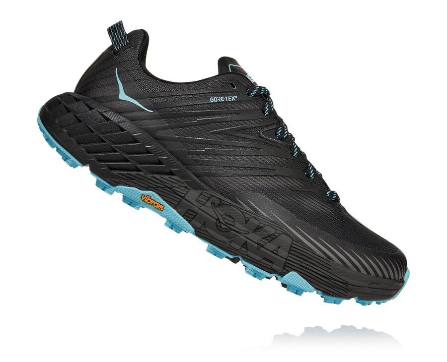 Hoka One One トレイルシューズ レディース 黒 - スピードゴート4 ゴアテックス - ZM3781462